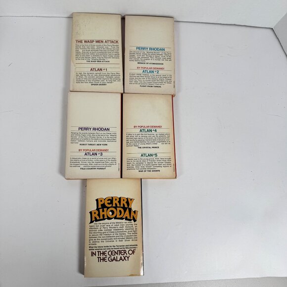 Perry Rhodan & Atlan Lot of 5 Books (7 Stories) Ace Sci-Fi Space Opera Vintage - Picture 3 of 16